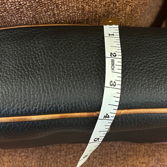 Dooney & Bourke Black and Brown Pebbled Leather Shoulder Bag Mini Hobo Classic - Picture 11 of 11